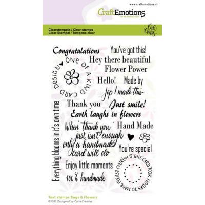 CraftEmotions Carla Creaties Clear Stamps - Englische Texte